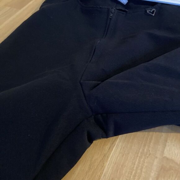 Obermeyer Ski Bib Pants Womens 10 Black Wool Blend Stretch Stirrup Made Japan - Picture 13 of 15